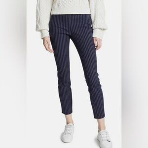 rag & bone Navy Pinstripe Simone Pants - Size 0